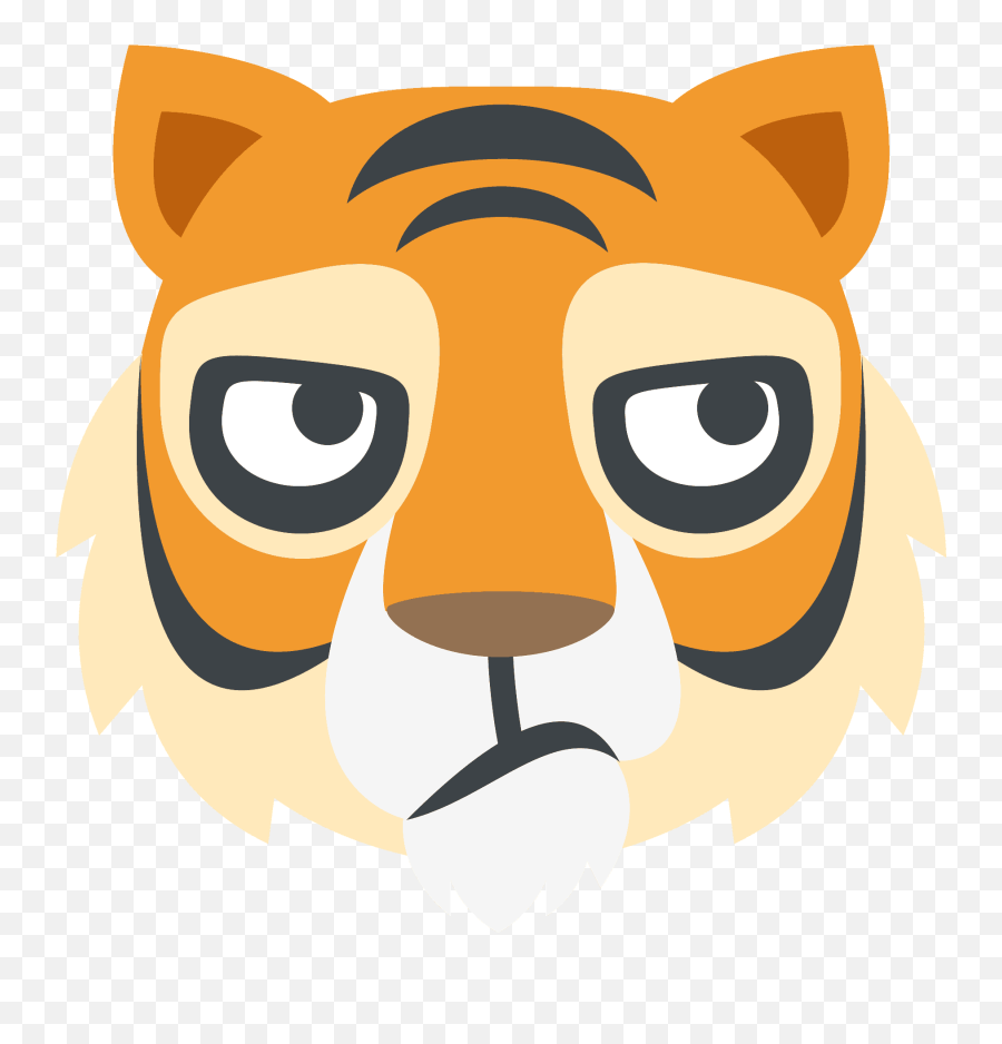 Tiger Face Emoji Clipart - Emoji Icon Tiger,Honey Pig Tiger Emoji