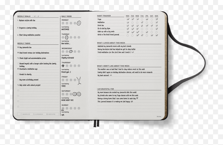 The Kind Friend Journal Is A Journal That Is Beautifully - Horizontal Emoji,Emotion Tracker Bullet Journal