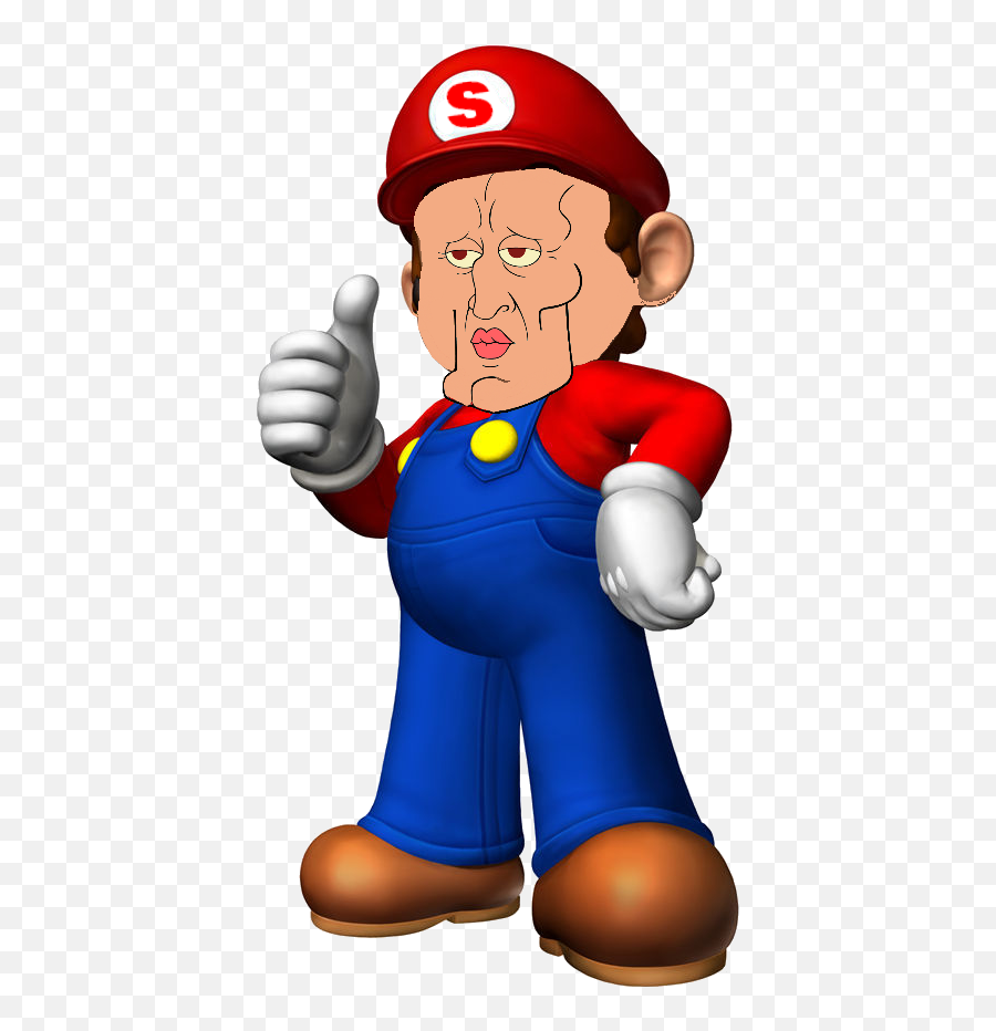 Squidward Png - Sexy Face Mario Photo Sexyfacemario Super Mario Overalls Emoji,Smash Bros Thinking Emoji