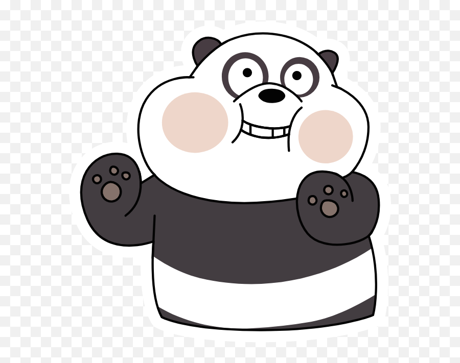 We Bare Bears Cute Panda Sticker Bare Bears We Bare Bears - Panda We Bare Bears Sticker Emoji,We Bare Bears Emoji