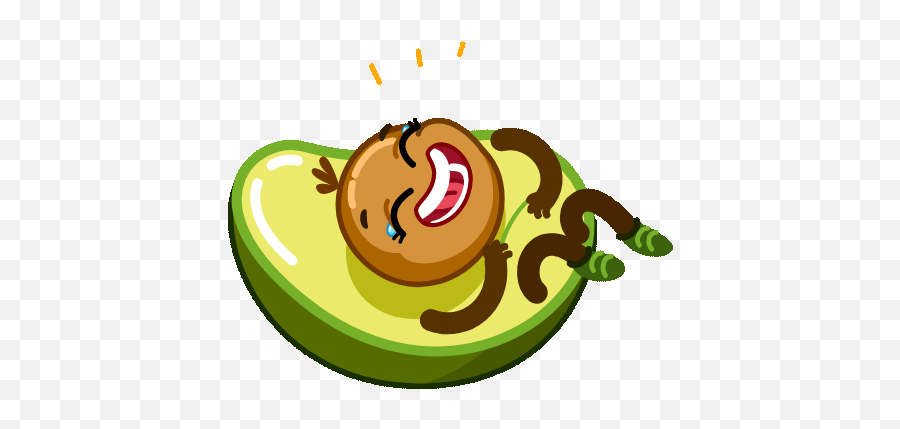 Funny Avocado Animated Sticker By Oleg Sul - Happy Emoji,Avocado Emoji Ios