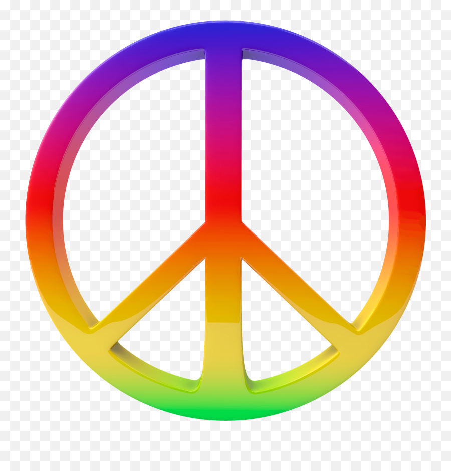 Multicolored Peace Symbol Clipart - Multicolour Peace Symbol Png Emoji,Colored Emoji Symbols