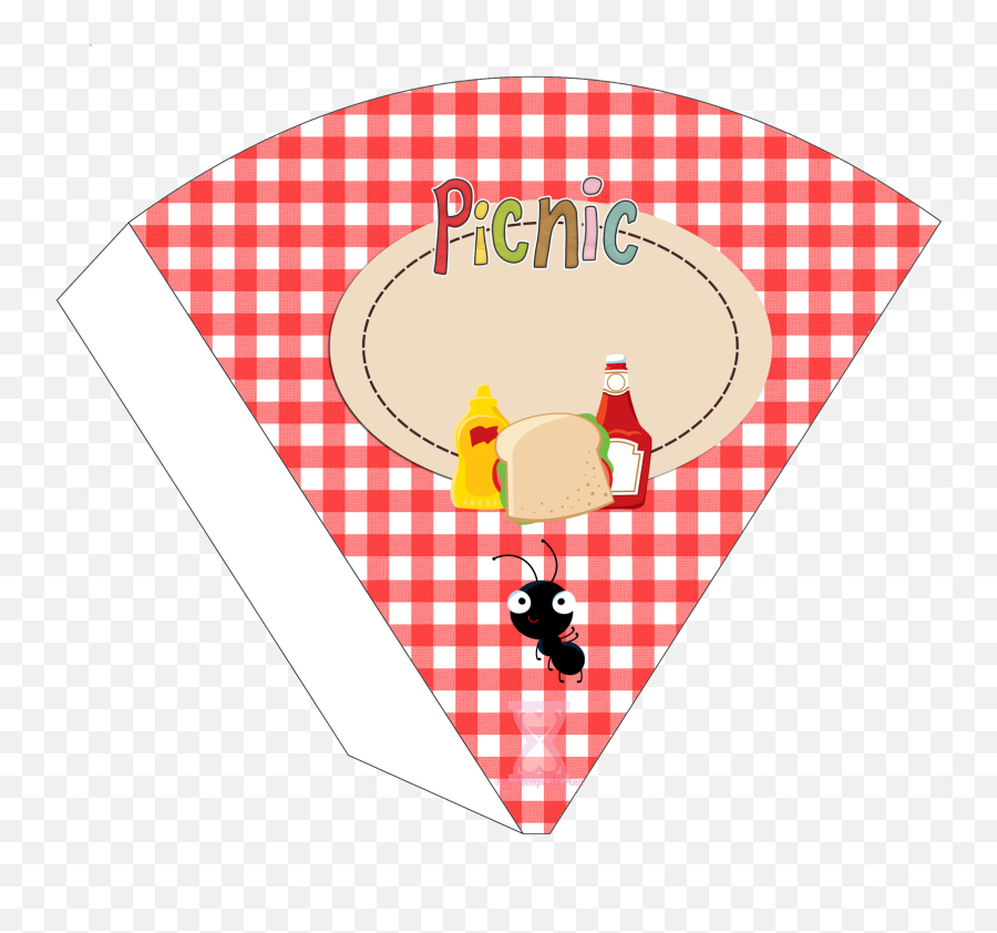 Picnic Free Party Printables And Boxes - Red Gingham Circle Png Emoji,Glam Emoji Birthday Party