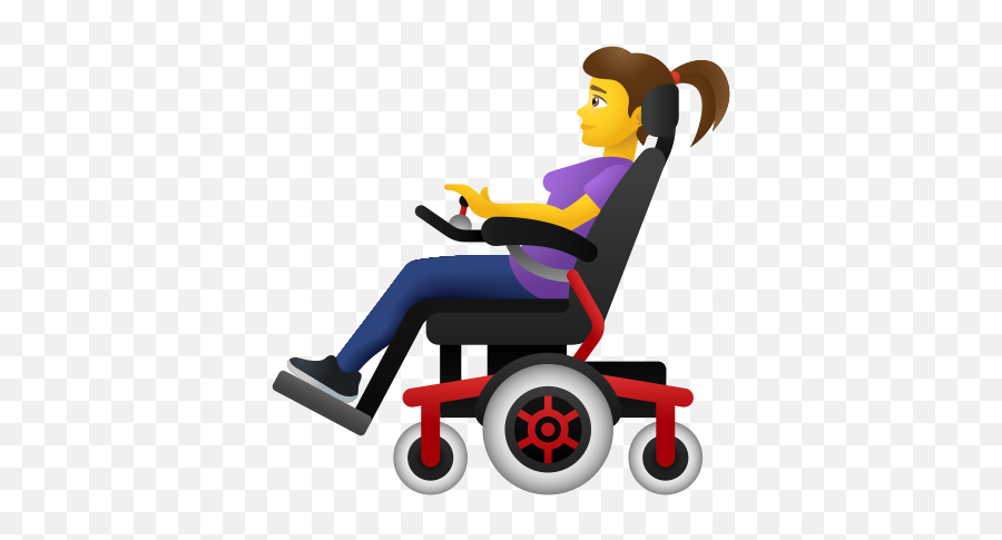 Woman In Motorized Wheelchair - Power Wheelchair Clipart Emoji,Wheelchair Emoji Overlays