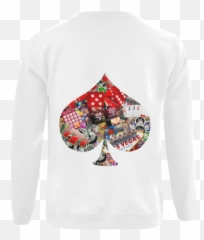 Spade Playing Card Shape - Las Vegas Icons Gildan Crewneck Sweatshirtnew Model H01 Id D530467 Long Sleeve Emoji,Emoji Card Heart Spade
