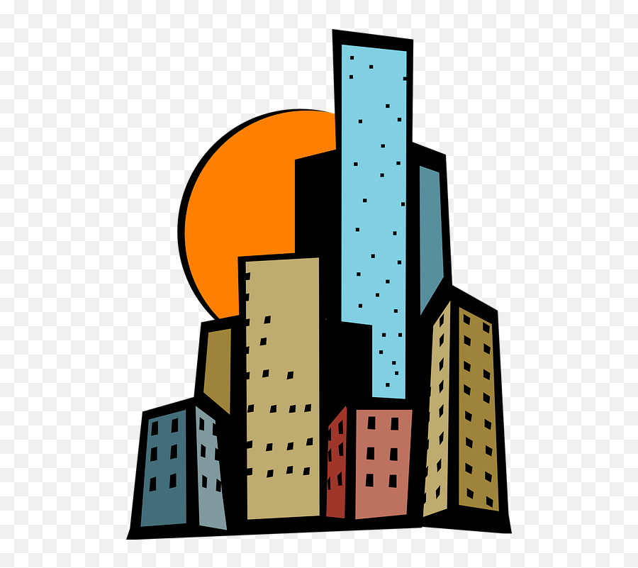 Tall City Building Clipart Free Download Png - Clipartix Building Clipart Emoji,Man Falling Out Building Emoticon
