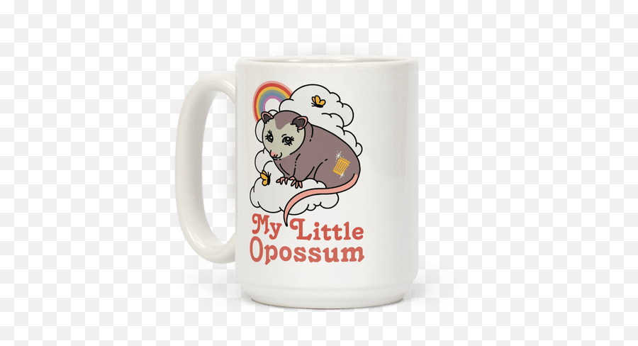 80s Coffee Mugs Lookhuman - Possum Coffee Emoji,Opossum Emoji