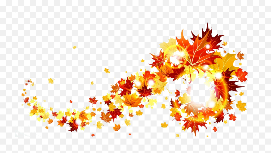 Transparent Fall Leaves Border - Clip Art Library Transparent Blowing Leaves Clipart Emoji,Fall Keaf Emoticon