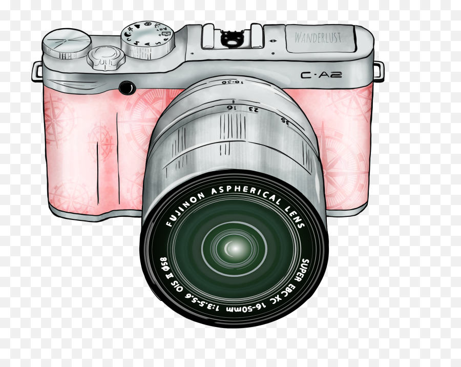 Camera Lense Wanderlust Pink Sticker By Stacey4790 - Telecompressor Emoji,Film Camera Emoji