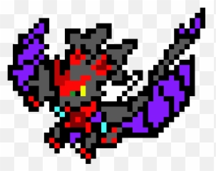 Pixel Art Gallery - Sprite Noivern Pixel Art Emoji,The Plush Emoji Movie