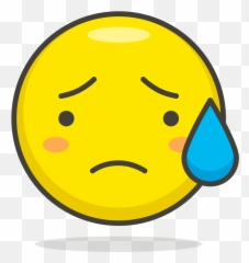 Sad Face Emoji Svg - Novocomtop Sad Face Happy Face,Emoticon Wikik