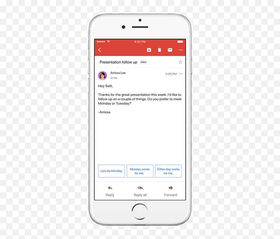 Save Time With Smart Reply In Gmail - Gmail On Mobile Png Emoji,Ay Emoji Png