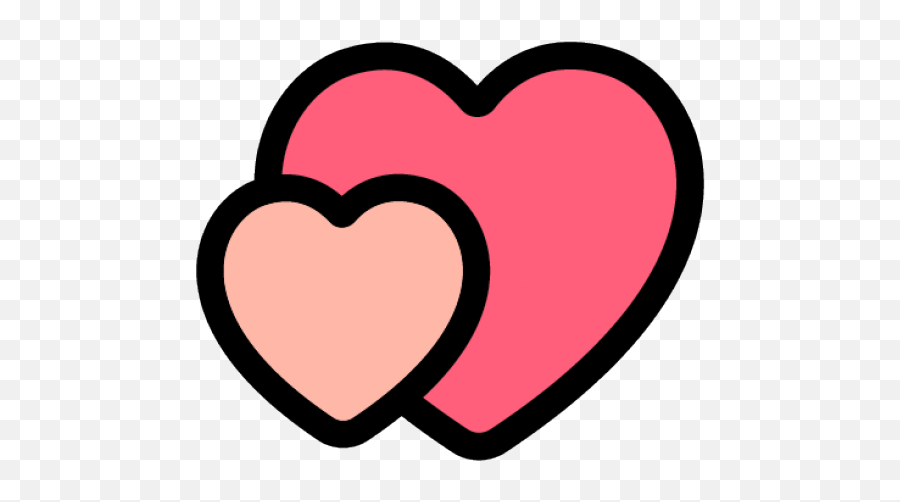 Heart Clipart Clipart Pink Double Heart - Heart Color Icon Png Emoji,Double Hearts Emoji