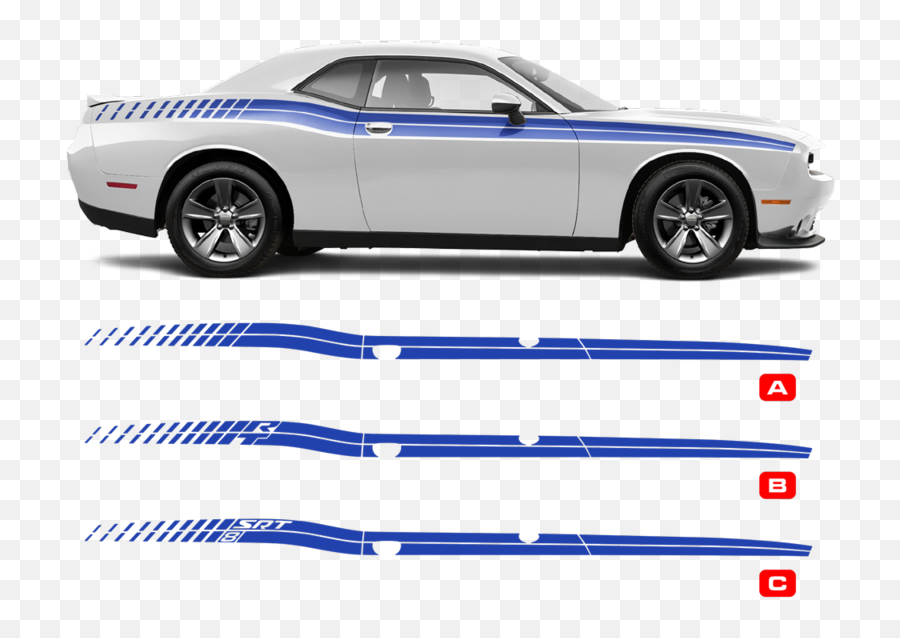 Dual Strobe Side Stripes Dodge - Dodge Challenger Side Stripes Emoji,2016 Dodge Challenger With Emojis