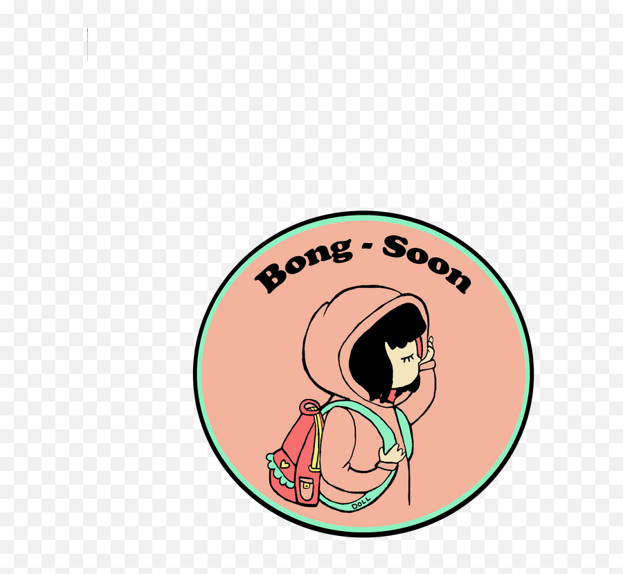 Bong - Soon Fan Art Sticker By Doll White 3x3 Sticker Hair Design Emoji,Lee Soo Hyuk! Heart Emoticon