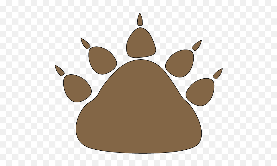 Brown Bear Paw Print Clip Art - Brown Bear Paw Print Image Bear Paw Prints Brown Emoji,Brown Pawprints Emoticon