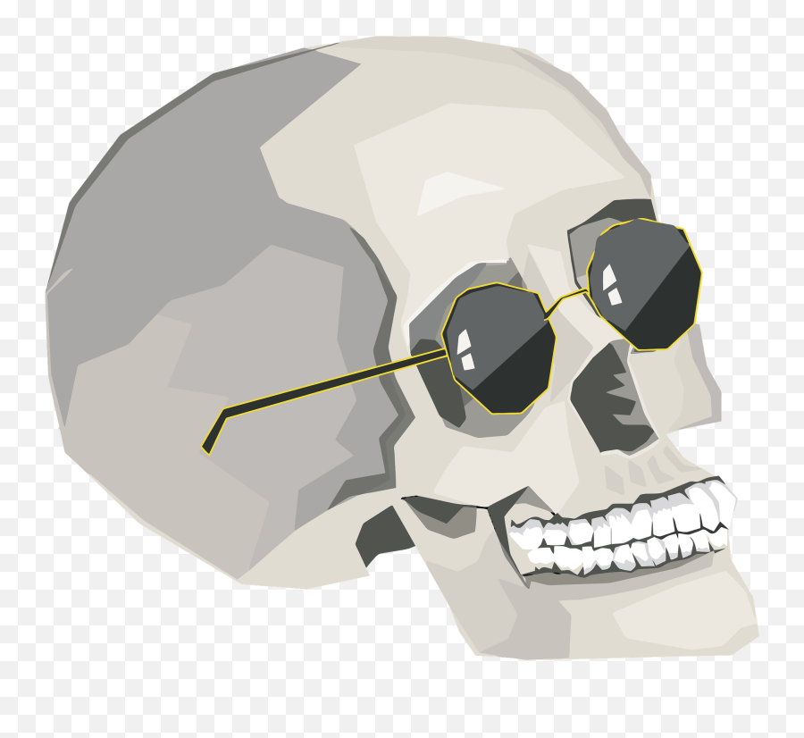 Skull Wearing Sunglasses Clipart Free Download Transparent Emoji,Sunglasses Man Emoticon