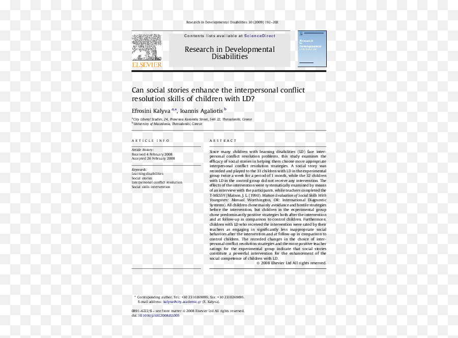 Pdf Can Social Stories Enhance The Interpersonal Conflict Emoji,Hocker And Wilmot Difference Between Feelings And Emotions