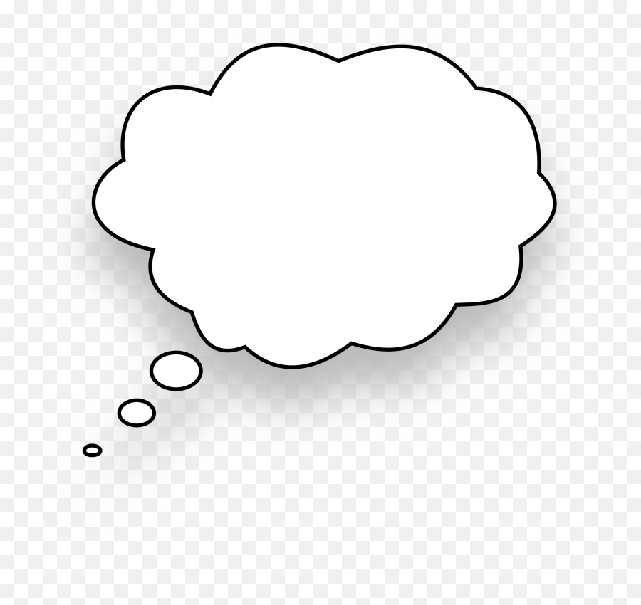 Thought Bubble 3d Png Clipart - Thinking Cloud With Background Emoji,Thought Bubble Emoji