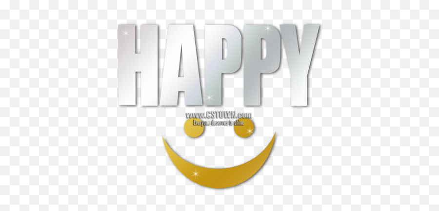Happy Smile Metal Storm Word Heat Transfer Emoji,Shine Emoticon