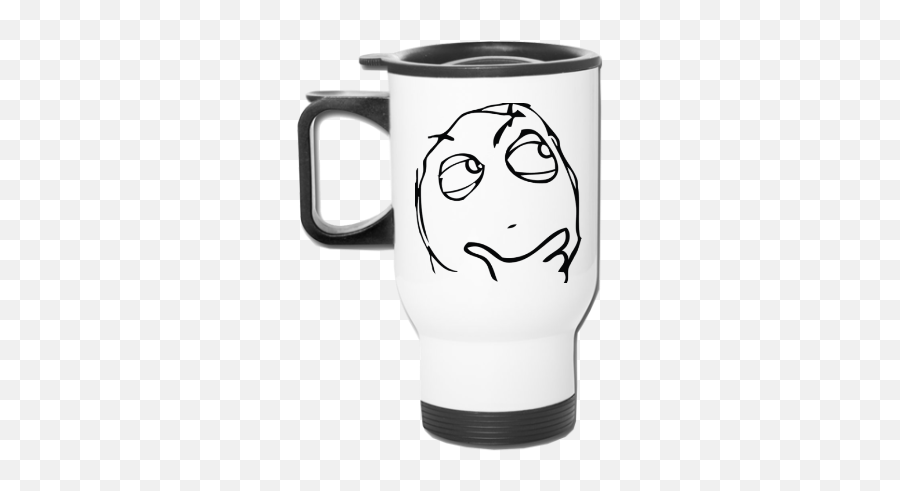 Derp Thinking Meme - Travel Mug Mugs Travel Mug Memes Gold Price Memes Emoji,Derp Emoticon
