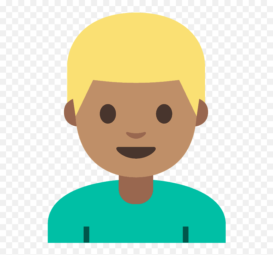 Person Medium Skin Tone Blond Hair Emoji - Emoji De Hombre Rubio,Blonde Boy Emoji
