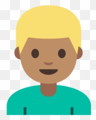 Person Medium Skin Tone Blond Hair Emoji - Emoji De Hombre Rubio,Blonde Boy Emoji