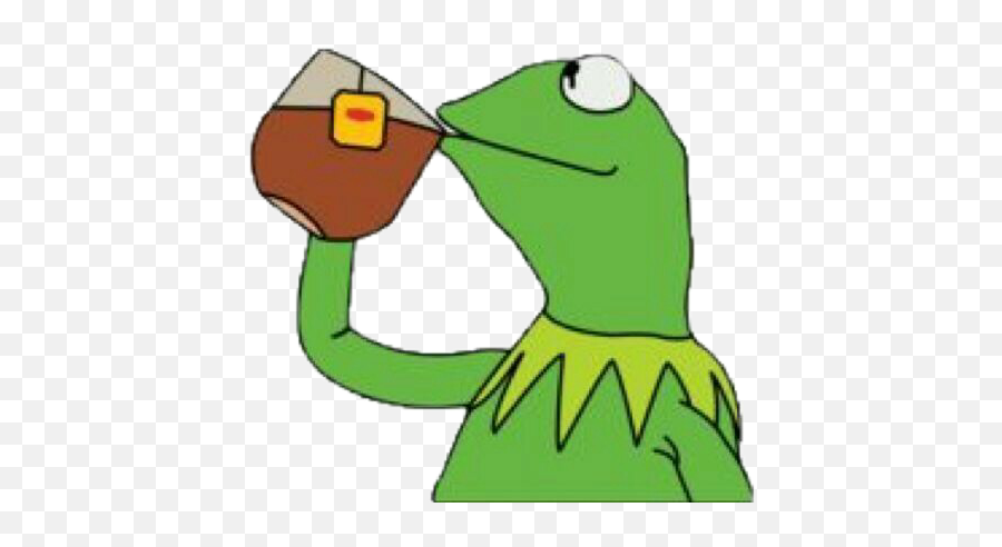Kermit Kermitstickers Tea Icetea - Kermit The Frog Sips Tea Emoji,Kermit Emoji