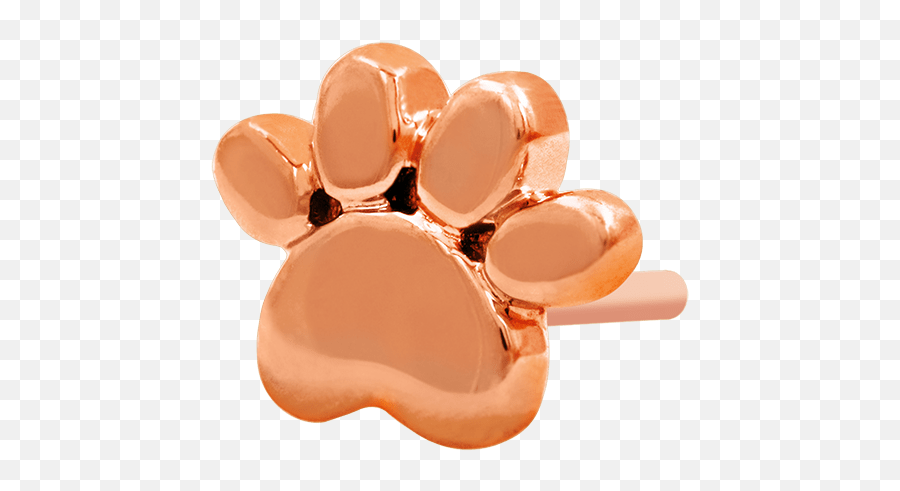 Junipurr Gold Dog Paw Sara Pierced Me - Dot Emoji,Weiner Dog Emoticons