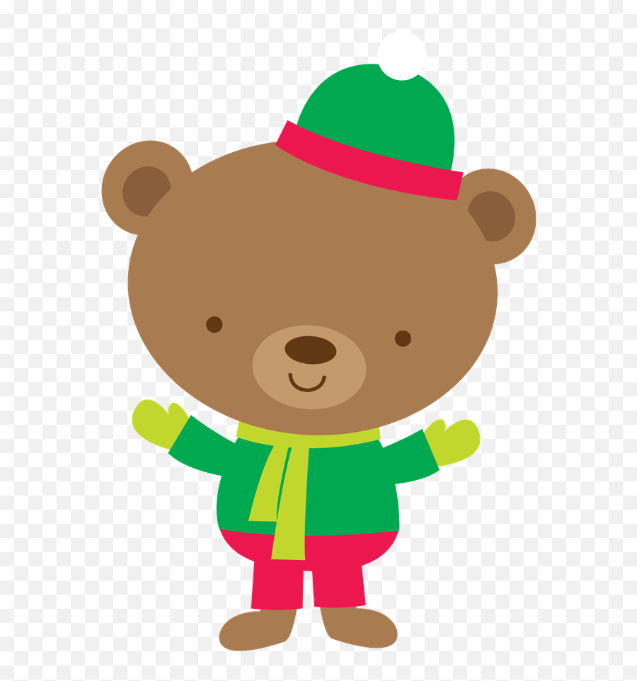 Minus - Happy Emoji,Cute Christmas Emoticons Bear