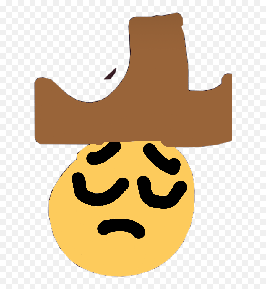 Sad - Yeehaw Transparent Emoji,Yee Haw Emoticon