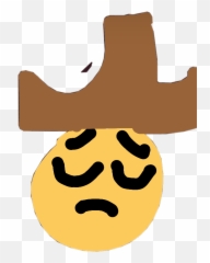 Sad - Yeehaw Transparent Emoji,Yee Haw Emoticon