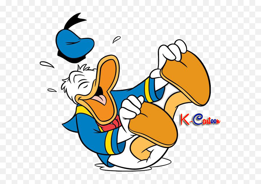Download Donal Bebek Tertawa Vector Png - Cartoon Donald Donald Duck Stickers Emoji,Laughing Emoji Vector