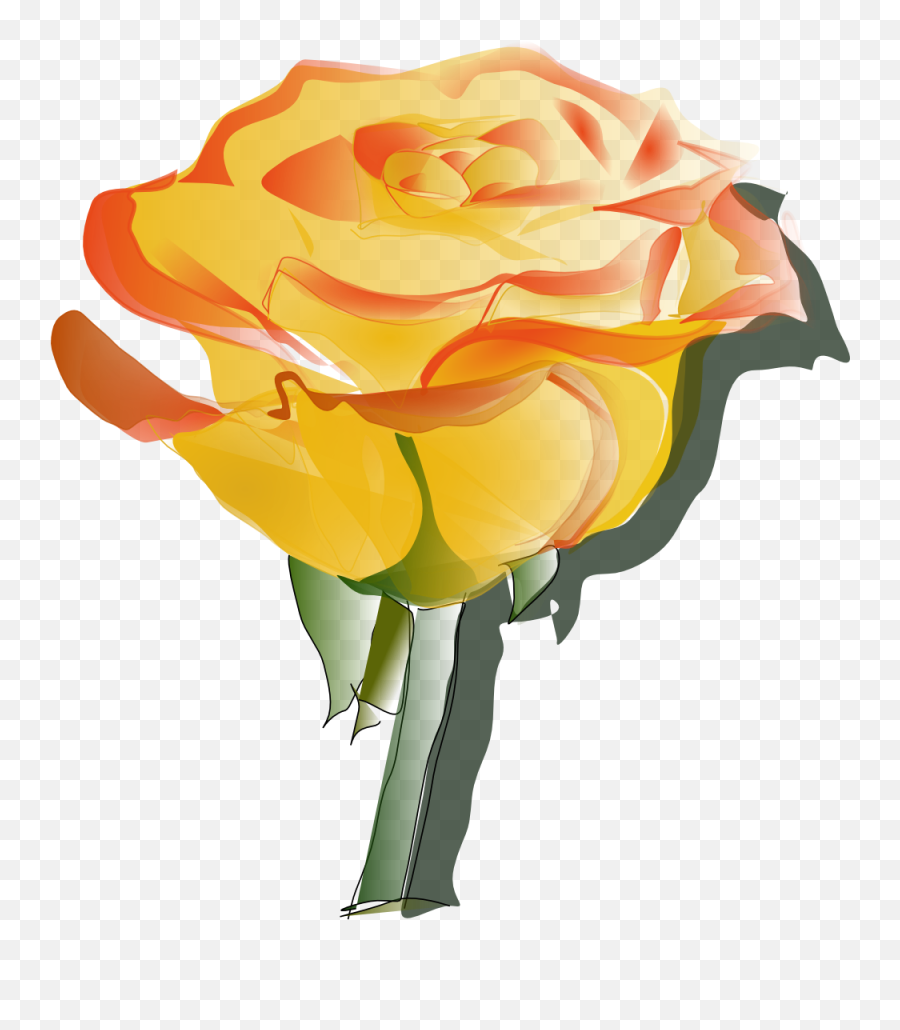 Cartoon Yellow Rose Png - Yellow Flower Opening Clipart Emoji,Yellow Rose Emoticon