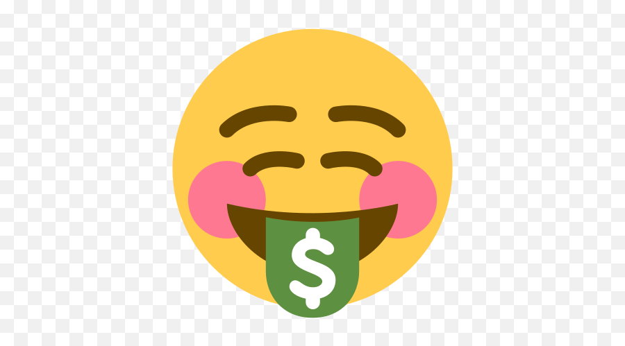 Emoji Remix On Twitter Relaxed Money Mouth Face - Happy,18 Emoji