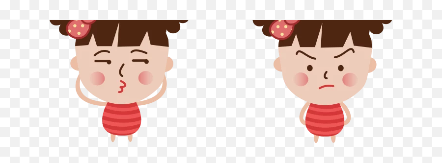 Cartoon Cute Explode Little Girl Rich Emoji,Baby Girl Emoji Transparent Background