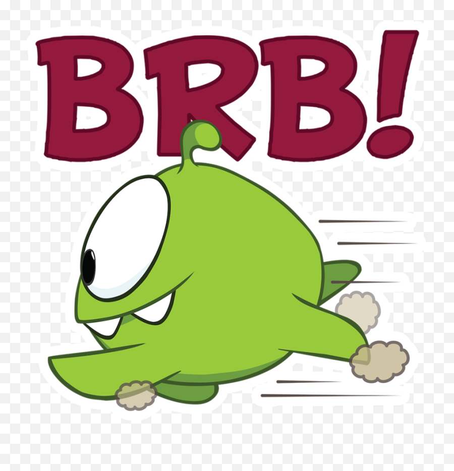 Cut The Rope Vidio Stickers For Whatsapp - Language Emoji,Brb Emoticon Png