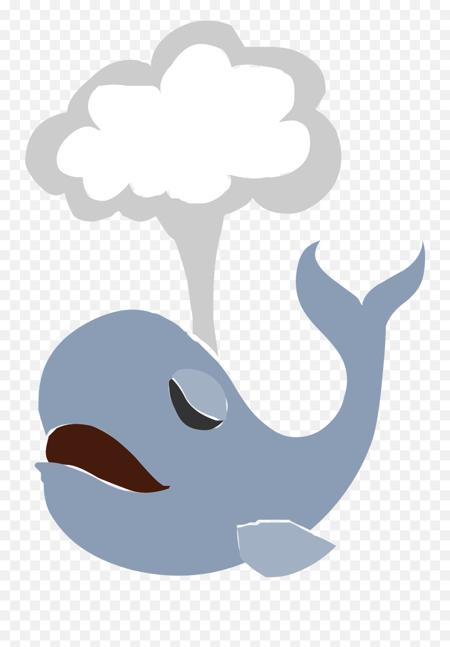 Blowing Whale Clipart - Cetaceans Emoji,Emoji Whale Images Cartoon