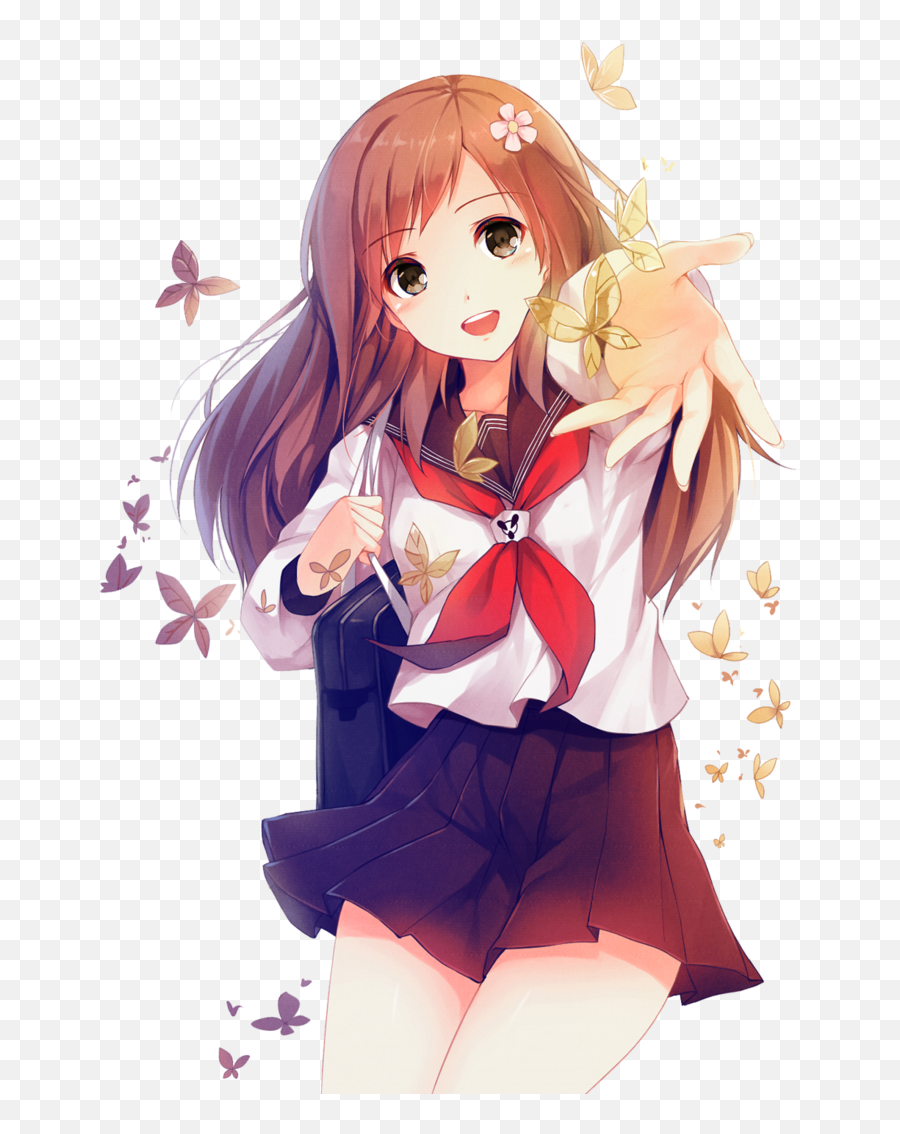 Pin - Beautiful Cute Anime Girl Emoji,Png Manga Girl Different Emotions