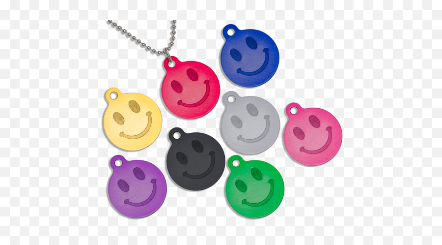 Round Smiley Face Aluminum Necklace Id Emoji,What Is (1/1) Emoticon