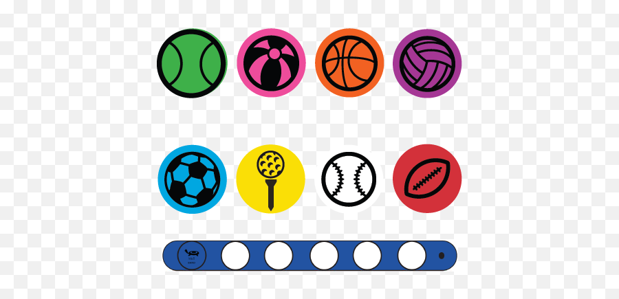 Sports Balls Bracelet System - Wrap N Snaps Dot Emoji,Sport Balls Emojis
