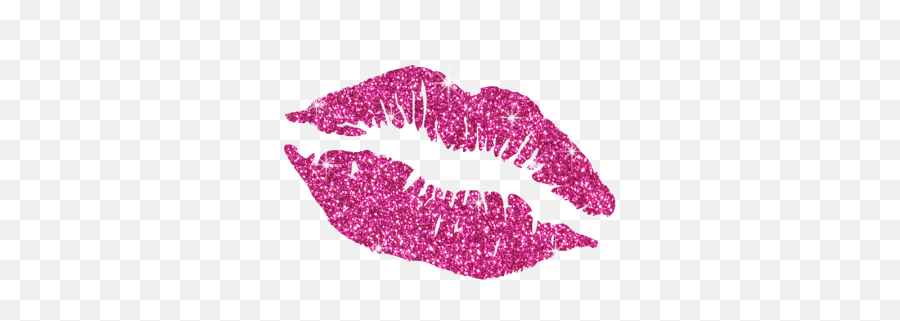 Glitter Pink Kiss Lip Hot Fix Transfer - Cstown Girly Emoji,Guess The Emoji Lips Rose