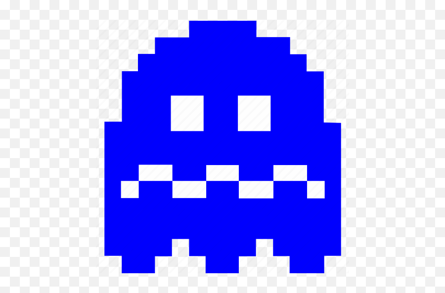 8 Bit Ghost Sad Icon - Download On Iconfinder Emoji,Sad Pacman Emoticon