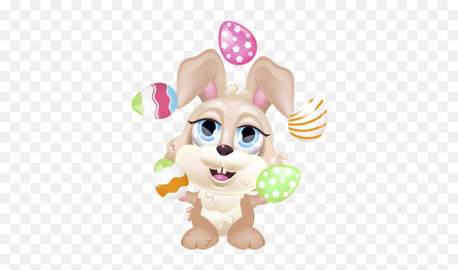 Best Premium Jumping Cute Easter Bunny Illustration Download Emoji,What Is The Emoji Bunny And Egg