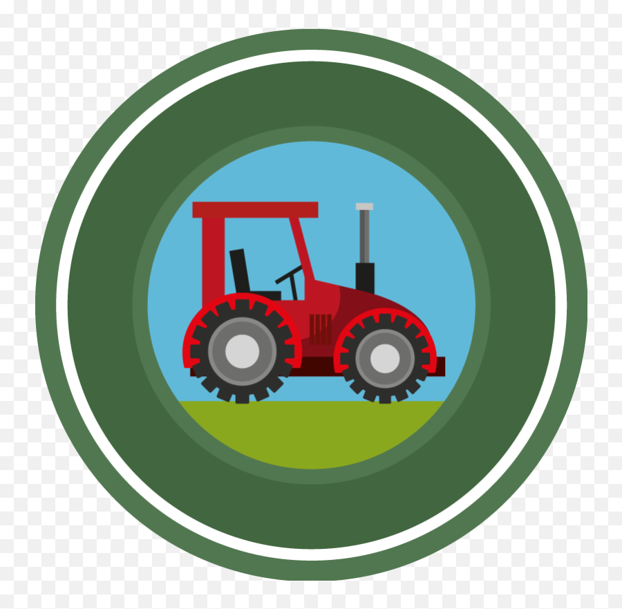 Green Circle Tractor Kids Vinyl Rug - Tenstickers Emoji,Tractor Emoticon