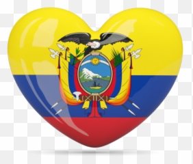 Illustration Of Flag Of Ecuador - Ecuador Flag Heart Full Emoji,Emoji Country Flags