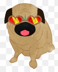 Animals With Heart Shaped Sunglass - Cute2u A Free Cute Emoji,Pug Emoji To E-mail