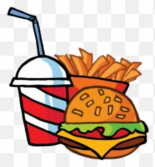 Easy Junk Food Drawing - Clip Art Library Cartoon Hamburger And Fries Emoji,Fries Emoji