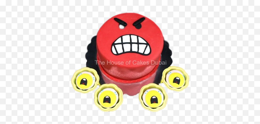Angry Face Cake And Cupcakes - Happy Emoji,Angry Face Emoticon