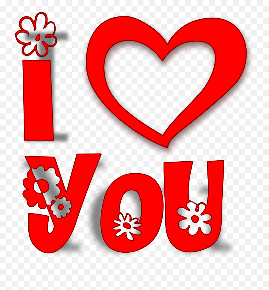 Clipart - Love You Clipart Emoji,I Love You Emoticon Text